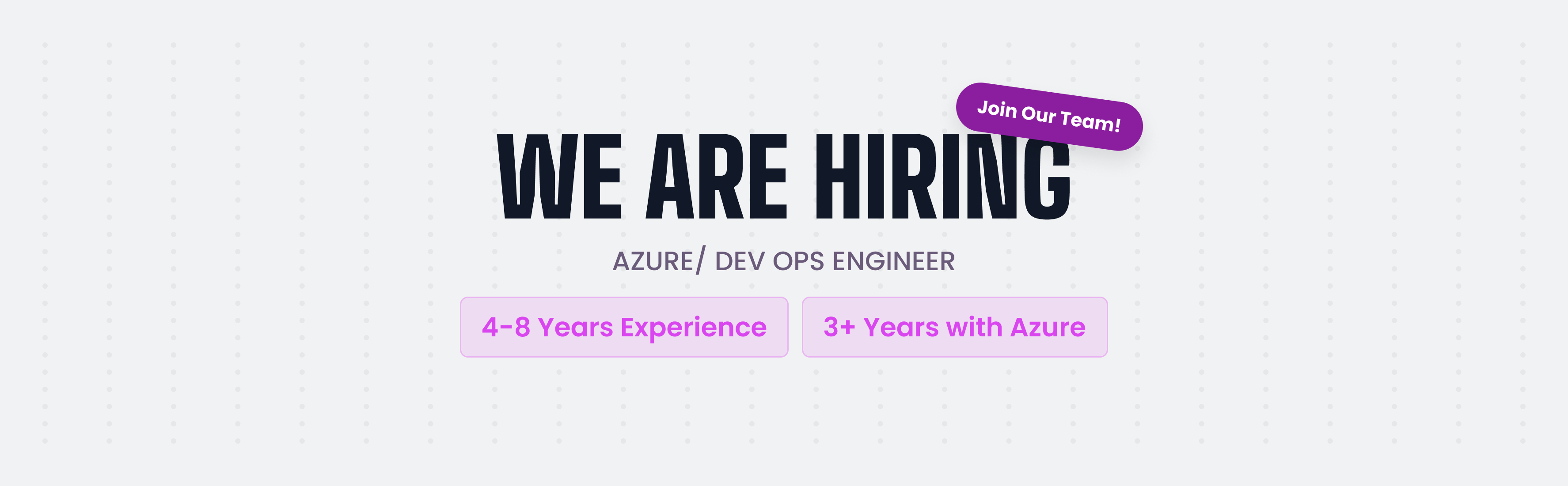 Hiring Post- Website- Azure Dev ops